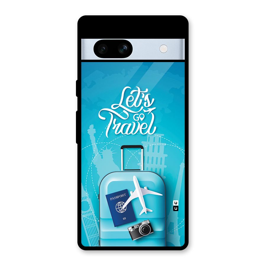 Awesome Travel Bag Glass Back Case for Google Pixel 7a