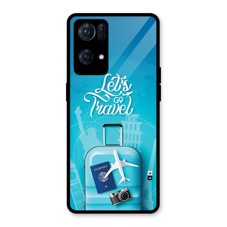 Awesome Travel Bag Glass Back Case for Oppo Reno7 Pro 5G