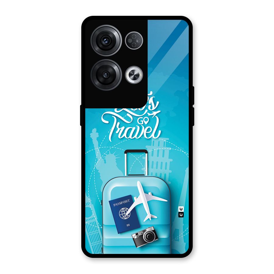 Awesome Travel Bag Glass Back Case for Oppo Reno8 Pro 5G