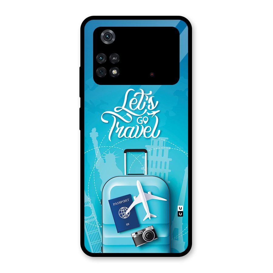 Awesome Travel Bag Glass Back Case for Poco M4 Pro 4G
