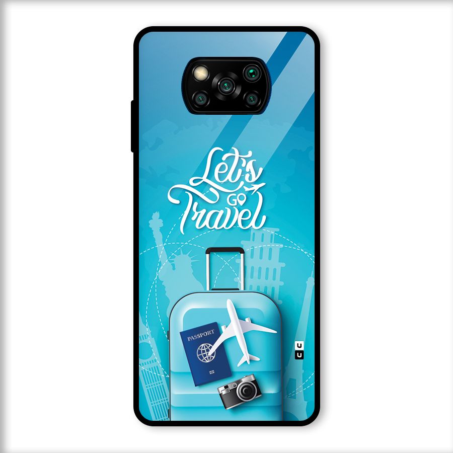 Awesome Travel Bag Glass Back Case for Poco X3