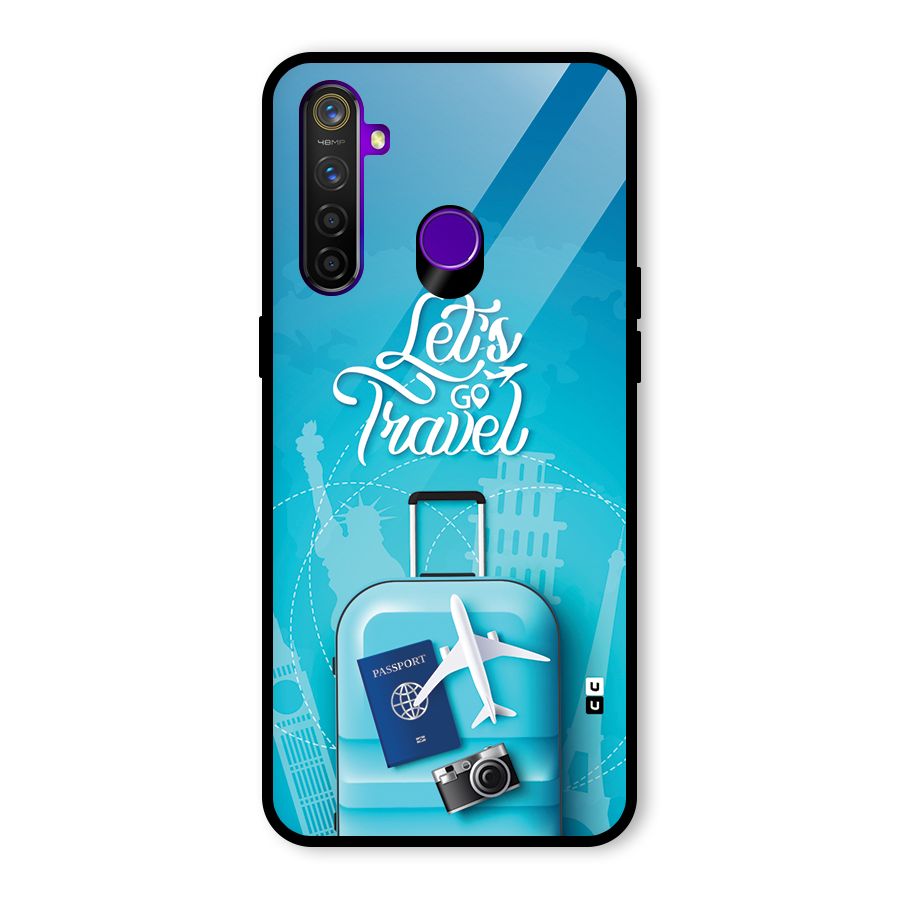 Awesome Travel Bag Glass Back Case for Realme 5 Pro