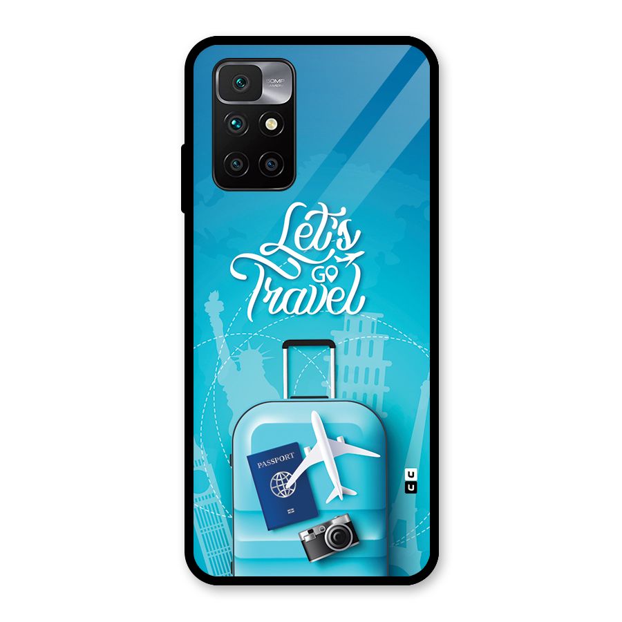 Awesome Travel Bag Glass Back Case for Redmi 10 Prime