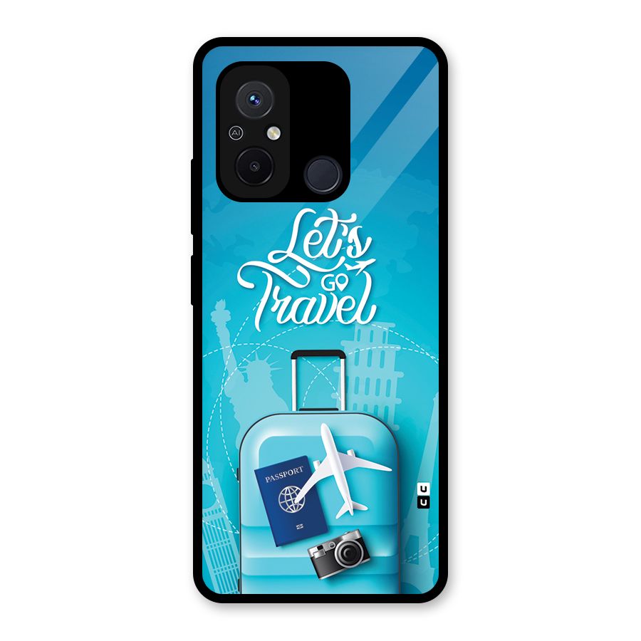 Awesome Travel Bag Glass Back Case for Redmi 12C