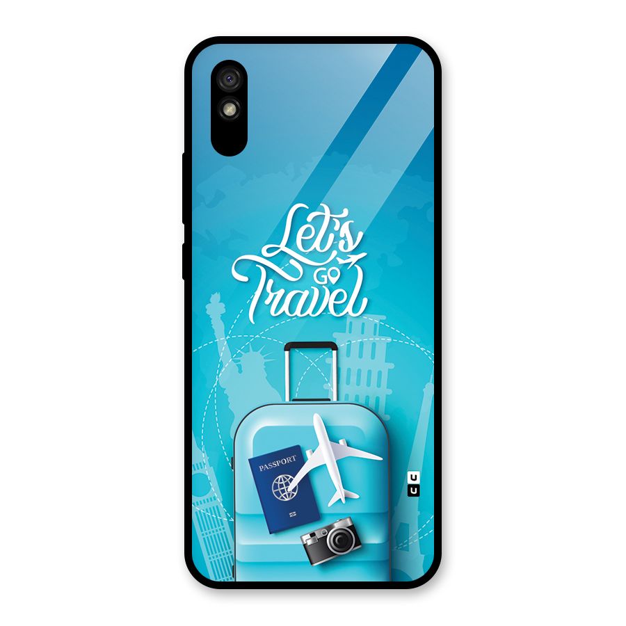 Awesome Travel Bag Glass Back Case for Redmi 9i