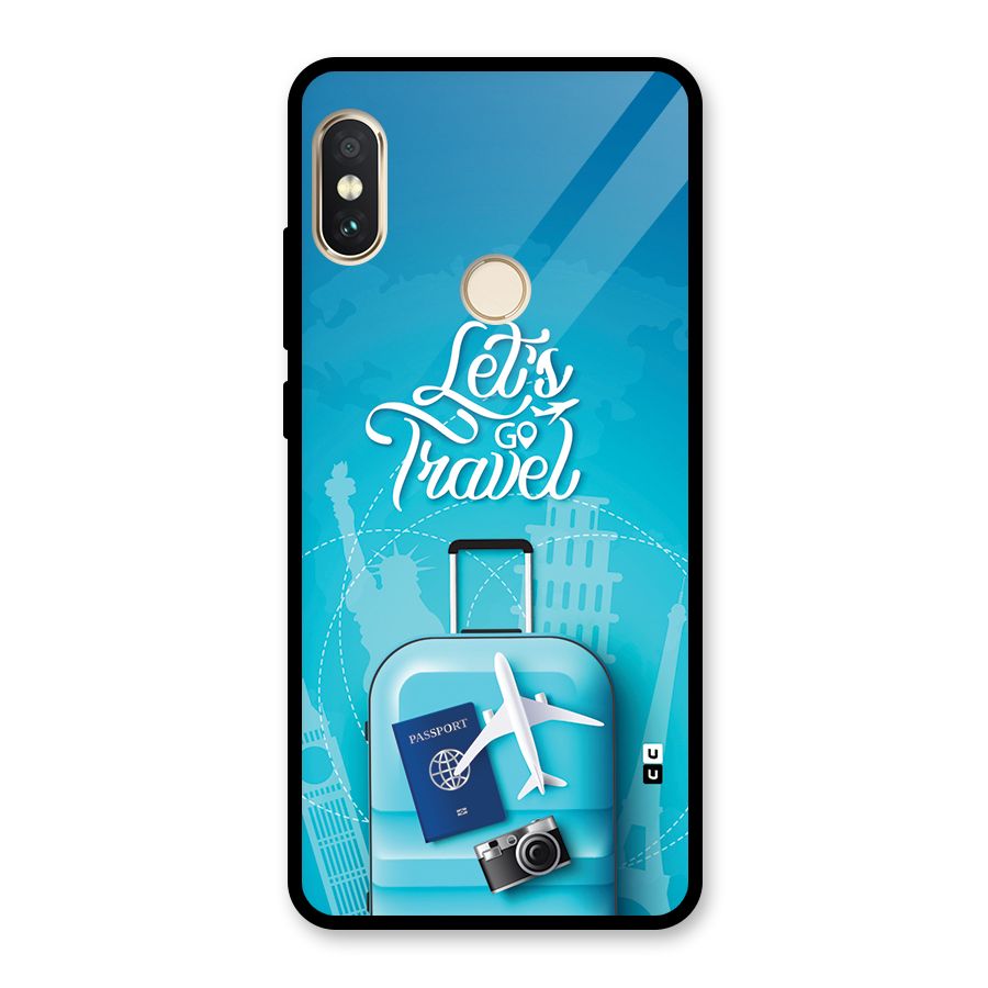 Awesome Travel Bag Glass Back Case for Redmi Note 5 Pro
