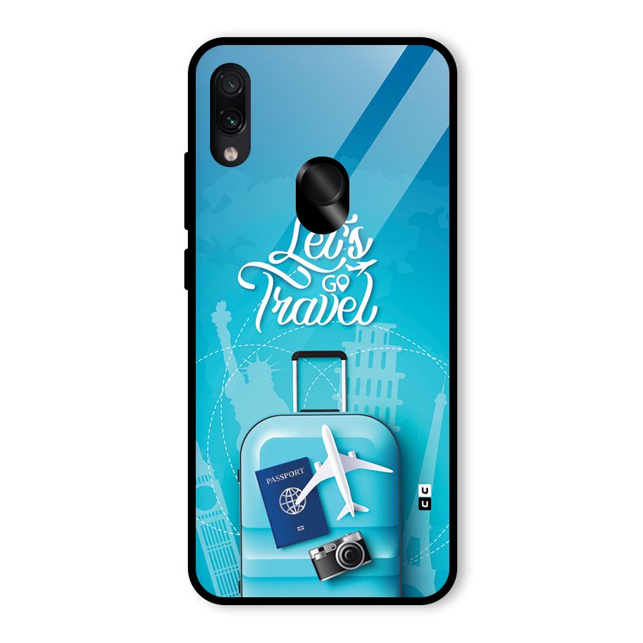 Awesome Travel Bag Glass Back Case for Redmi Note 7 Pro