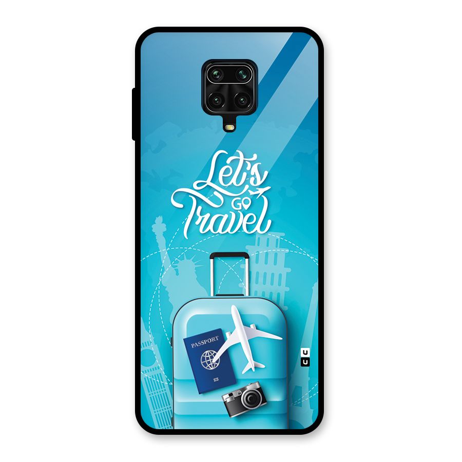 Awesome Travel Bag Glass Back Case for Redmi Note 9 Pro