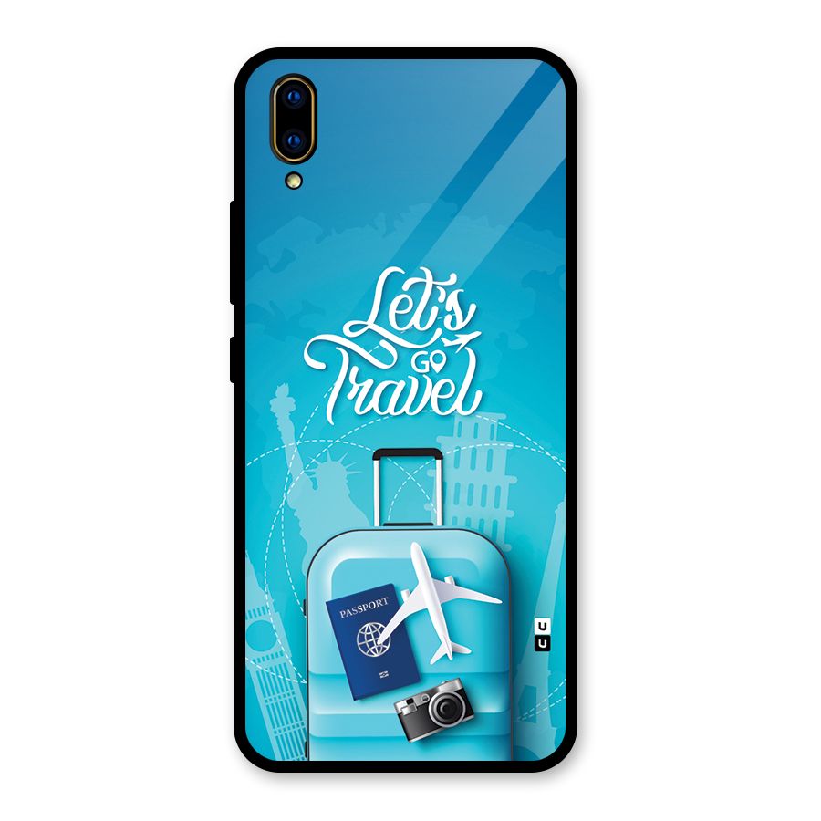 Awesome Travel Bag Glass Back Case for Vivo V11 Pro