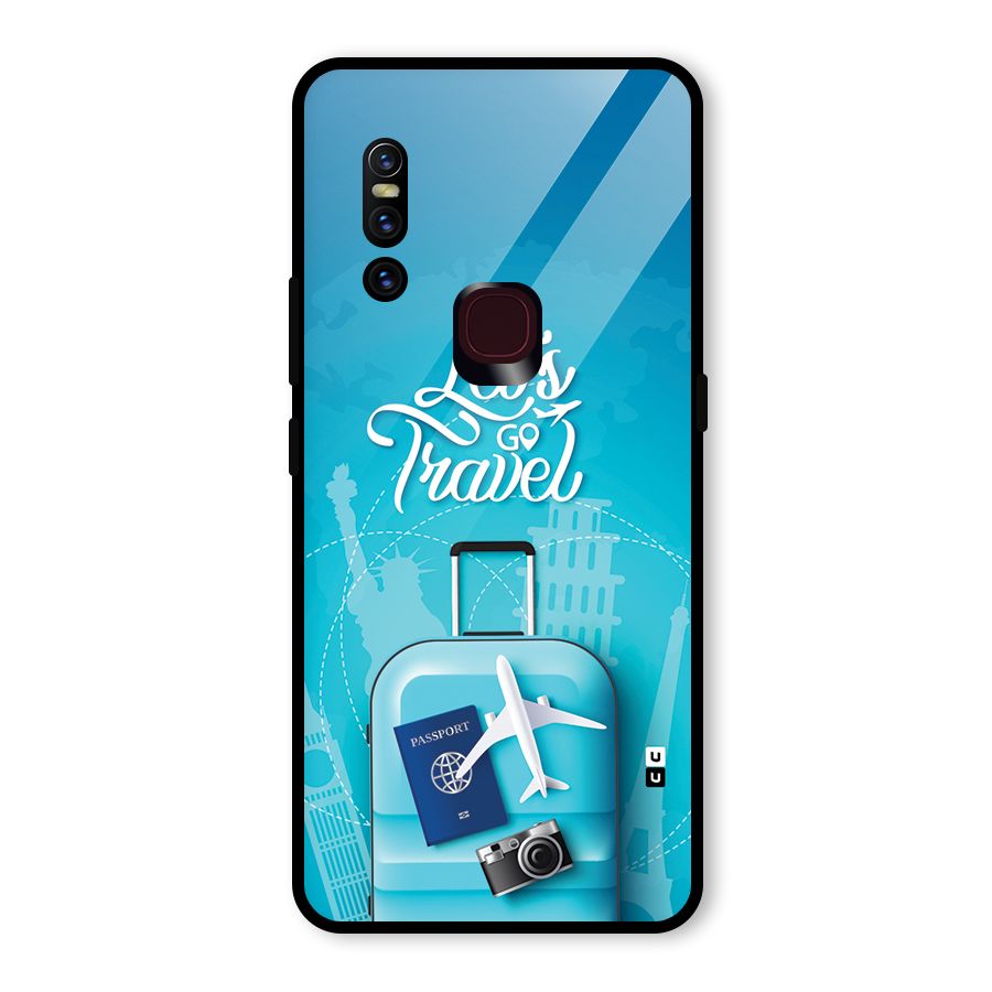 Awesome Travel Bag Glass Back Case for Vivo V15