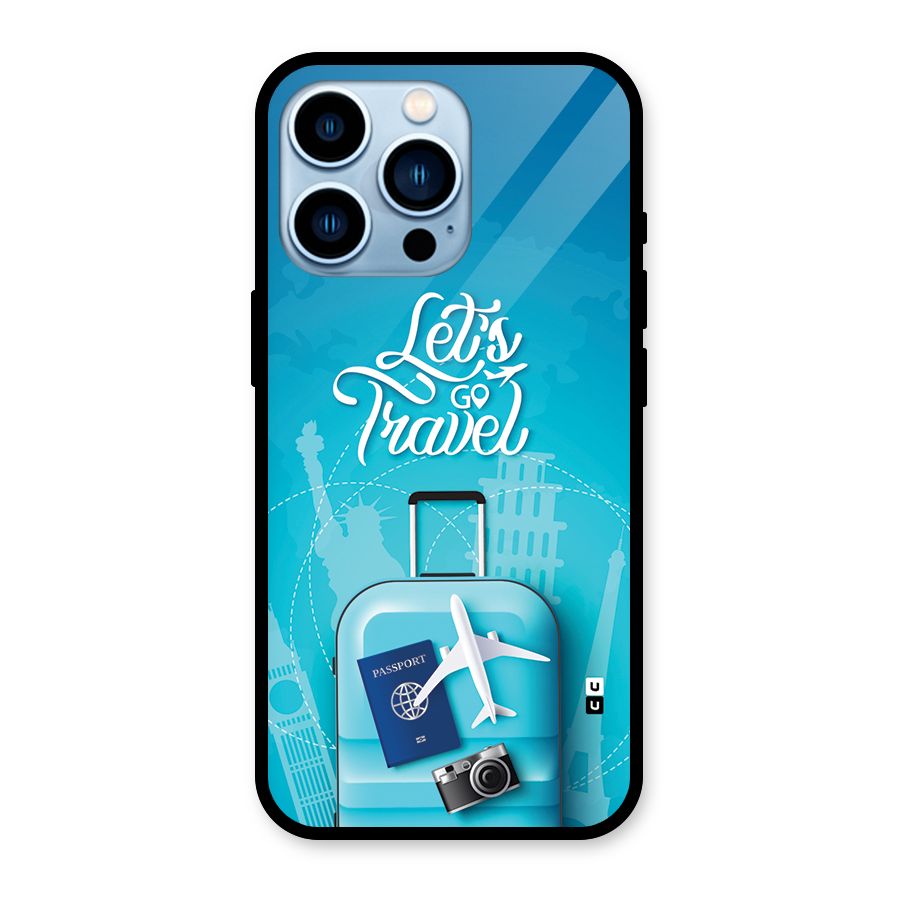 Awesome Travel Bag Glass Back Case for iPhone 13 Pro