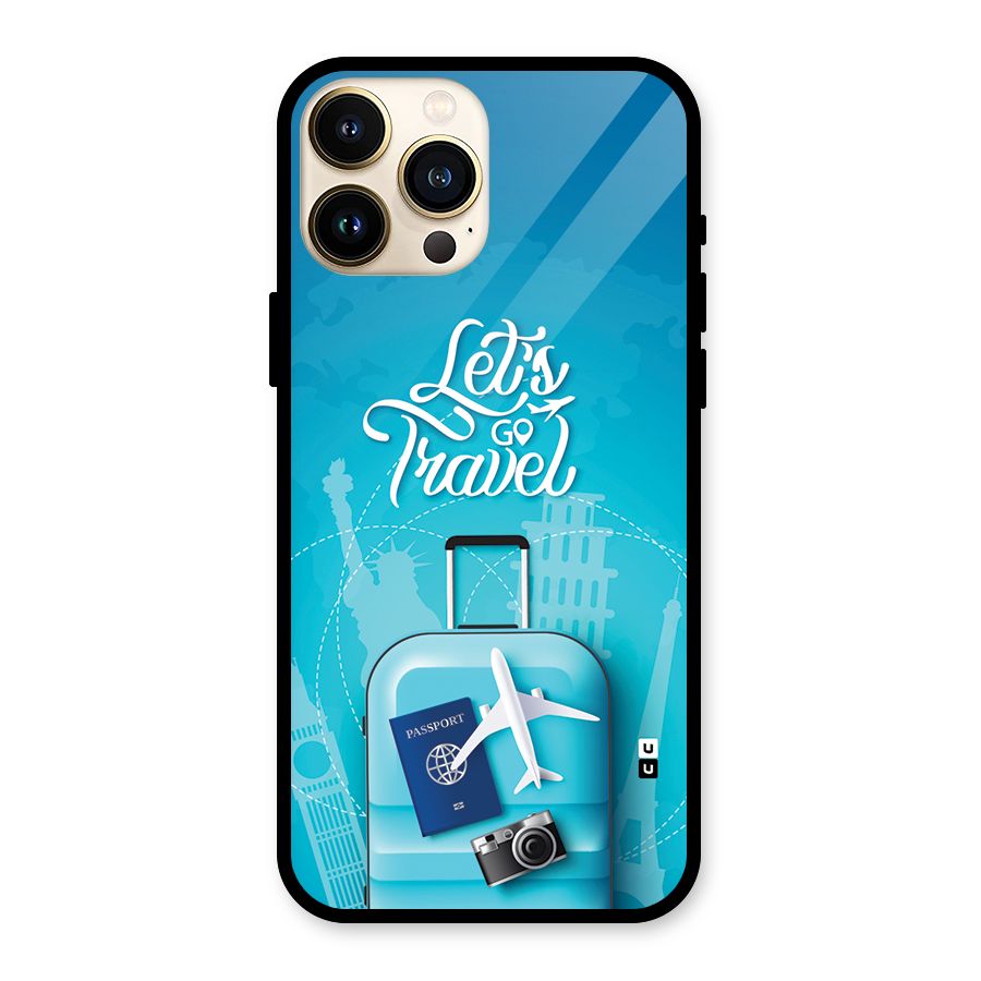 Awesome Travel Bag Glass Back Case for iPhone 13 Pro Max