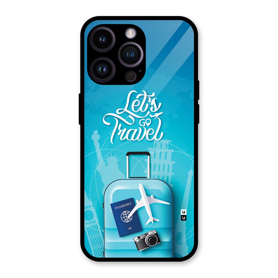 Awesome Travel Bag Glass Back Case for iPhone 14 Pro Max