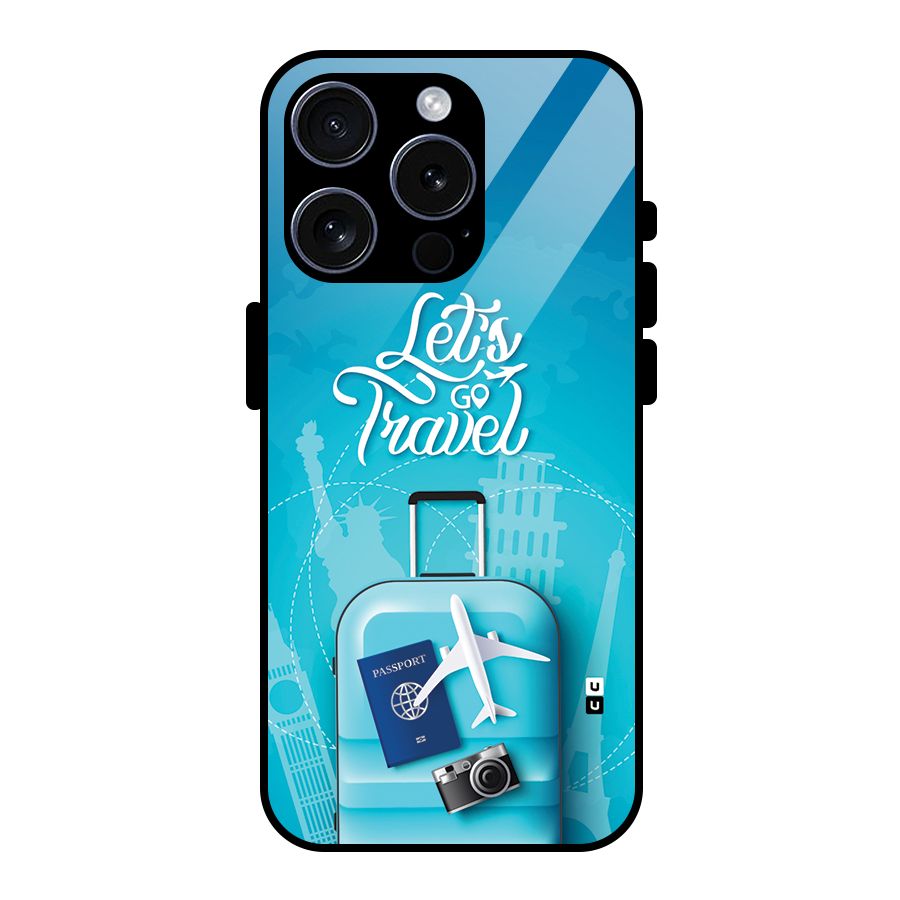 Awesome Travel Bag Glass Back Case for iPhone 15 Pro