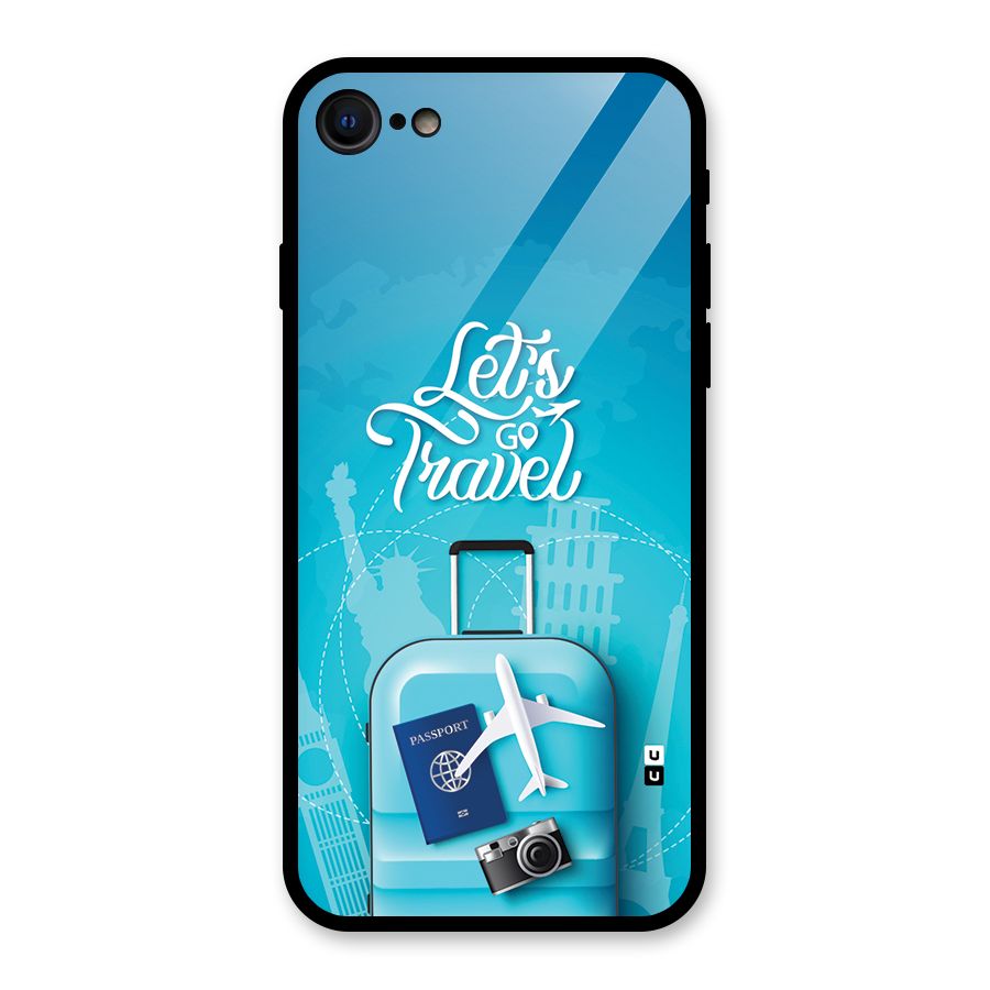 Awesome Travel Bag Glass Back Case for iPhone 7