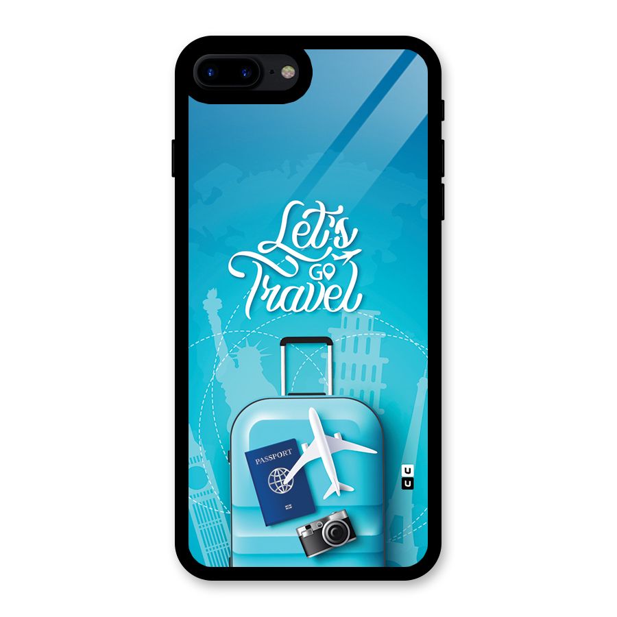 Awesome Travel Bag Glass Back Case for iPhone 8 Plus