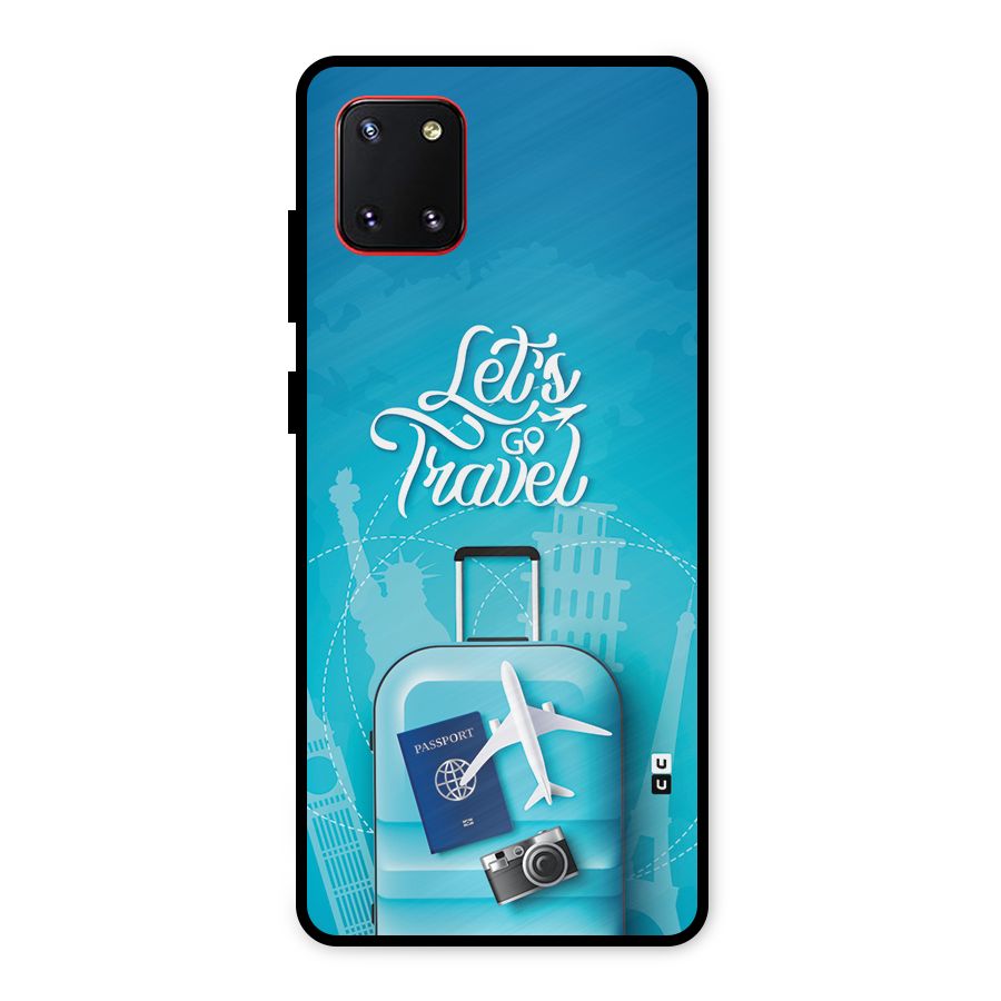 Awesome Travel Bag Metal Back Case for Galaxy Note 10 Lite
