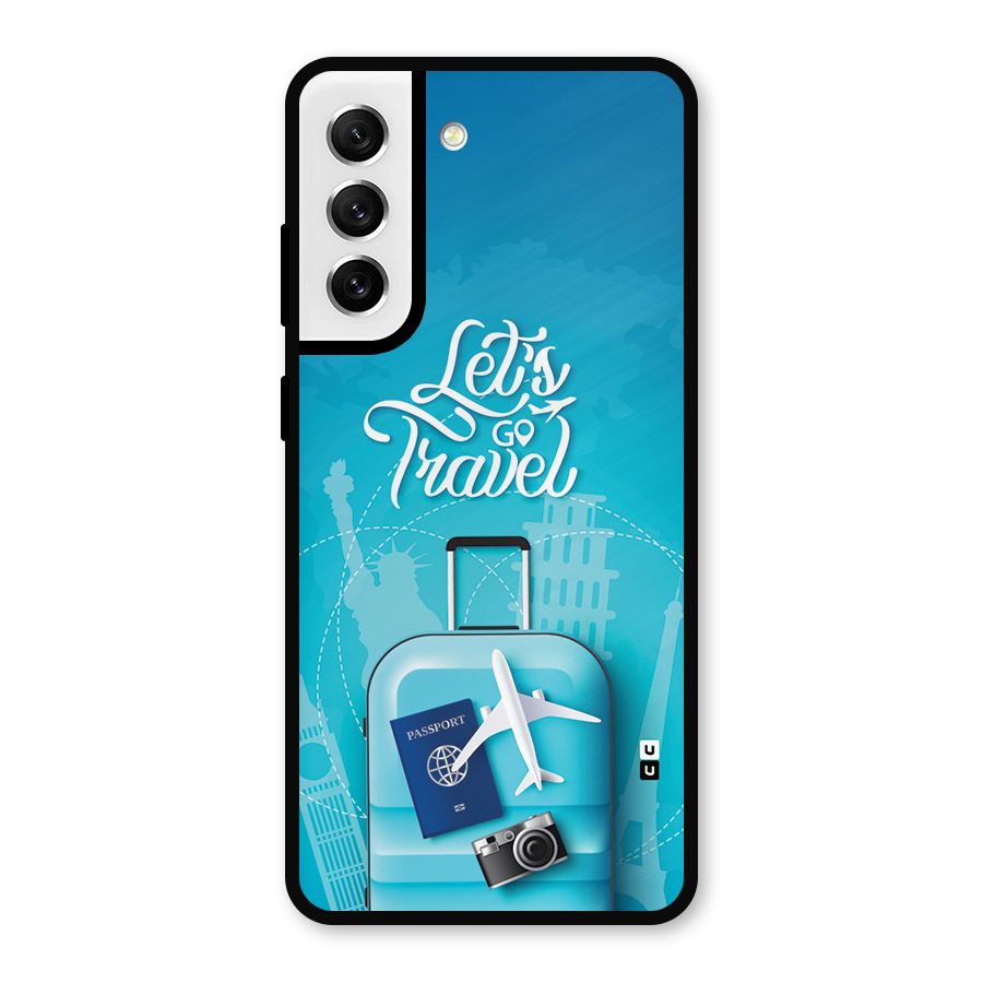 Awesome Travel Bag Metal Back Case for Galaxy S21 FE 5G