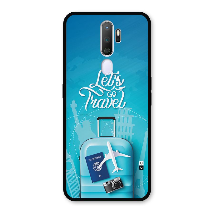 Awesome Travel Bag Metal Back Case for Oppo A5 (2020)