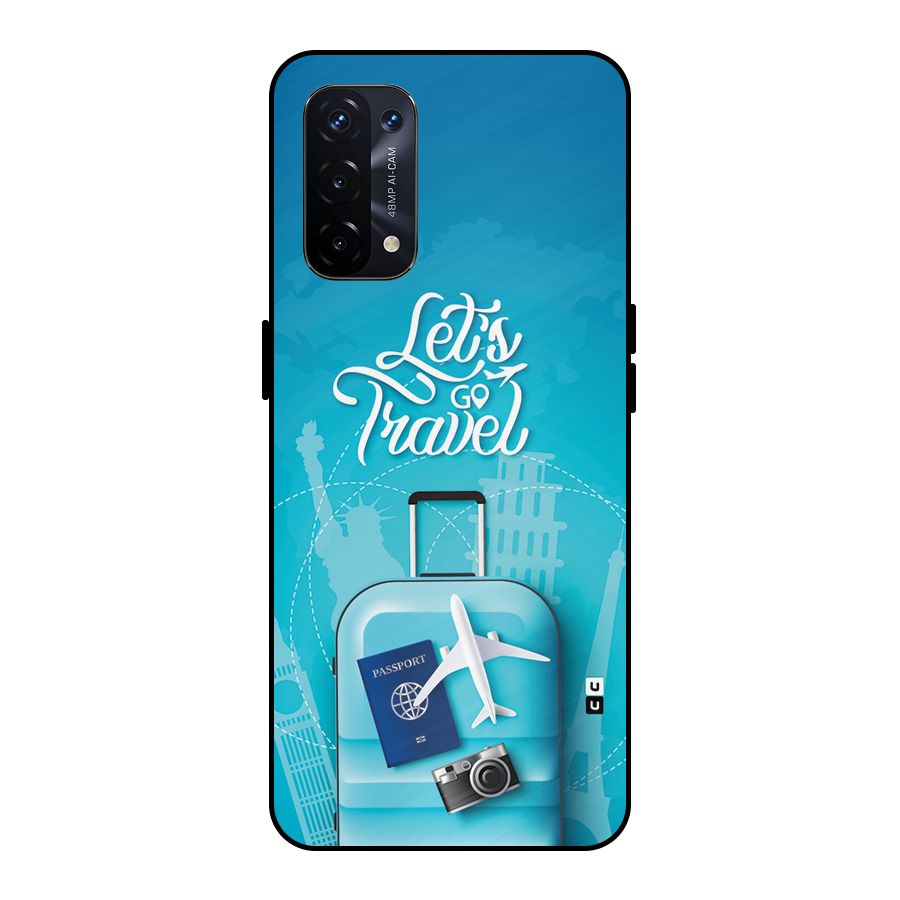 Awesome Travel Bag Metal Back Case for Oppo A74 5G