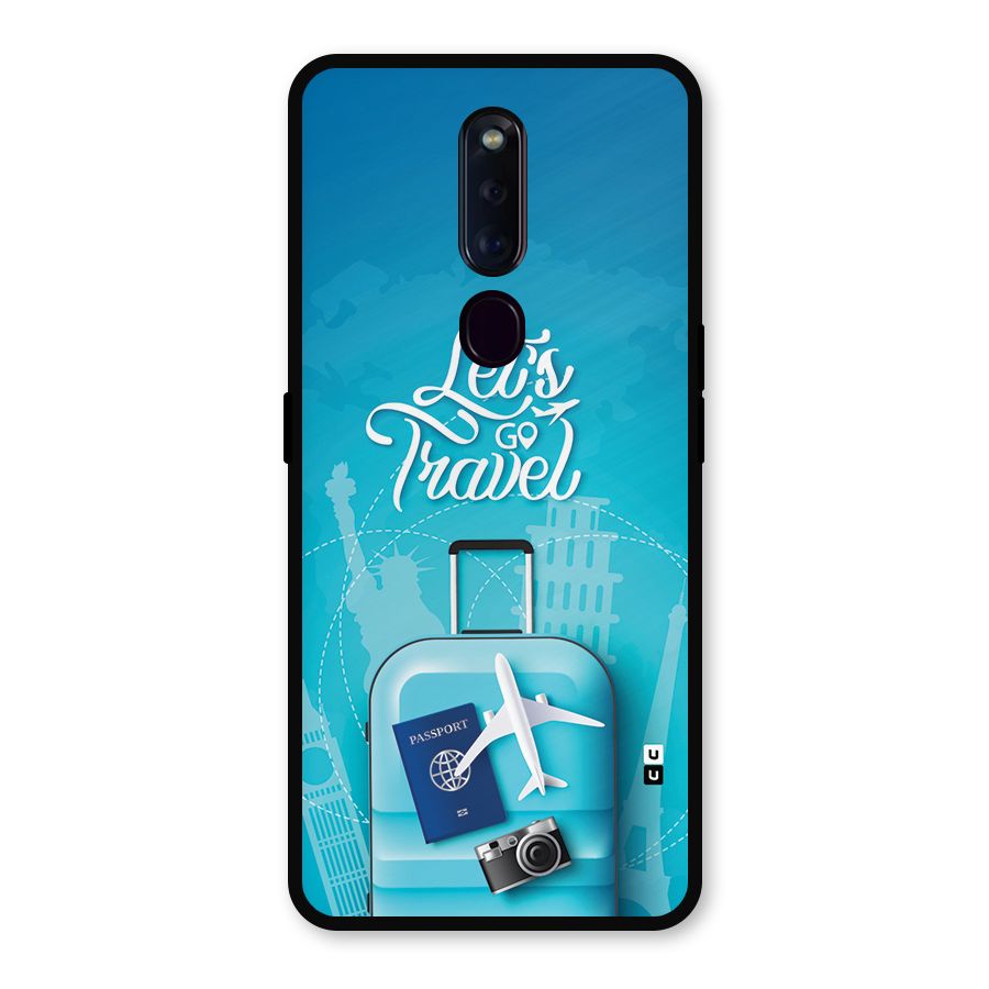 Awesome Travel Bag Metal Back Case for Oppo F11 Pro