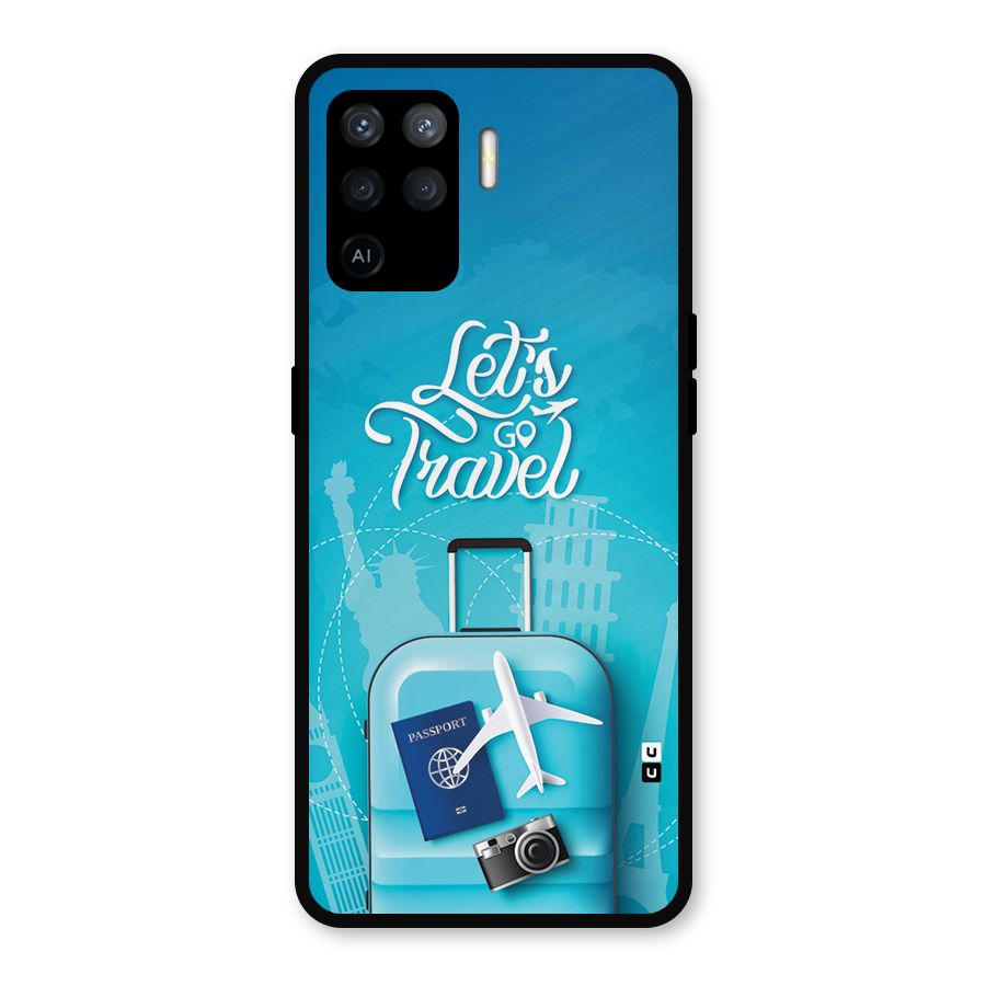 Awesome Travel Bag Metal Back Case for Oppo F19 Pro