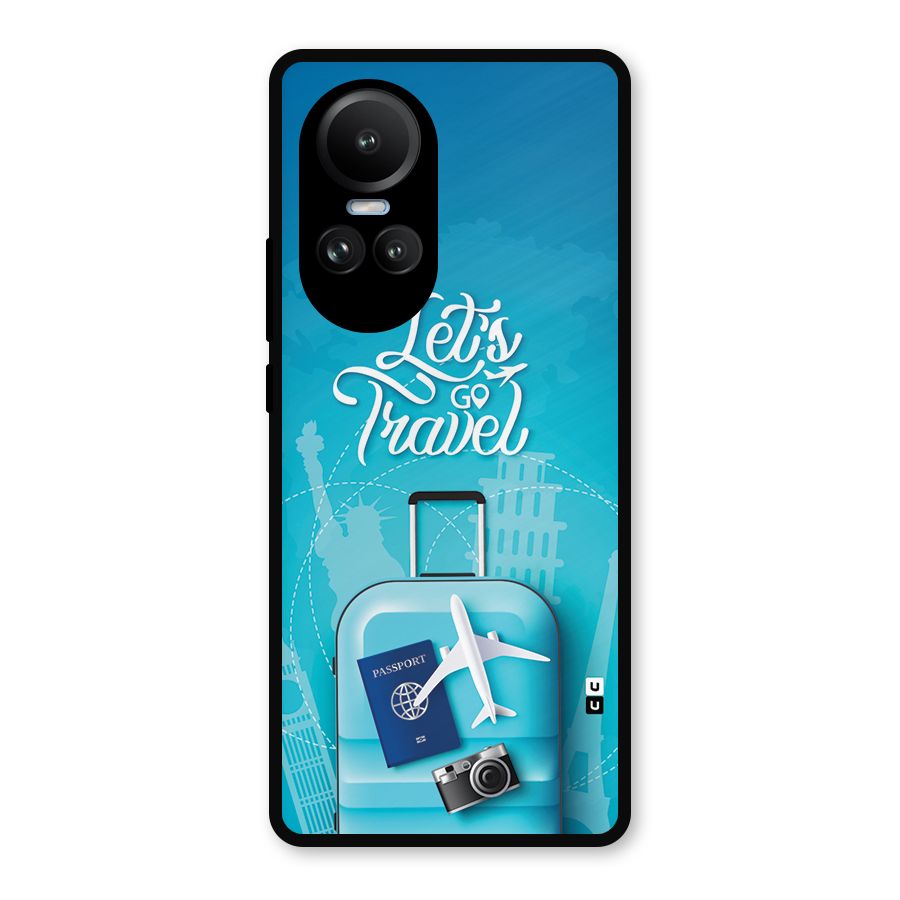 Awesome Travel Bag Metal Back Case for Oppo Reno10 Pro