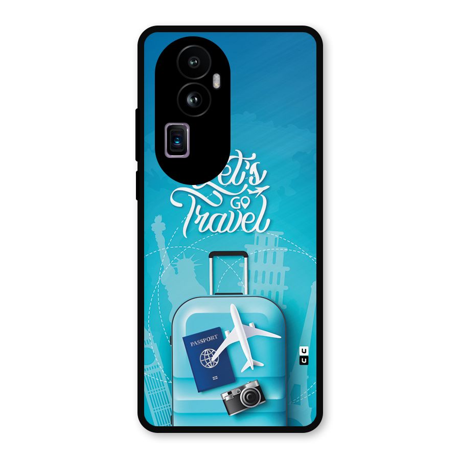Awesome Travel Bag Metal Back Case for Oppo Reno10 Pro Plus