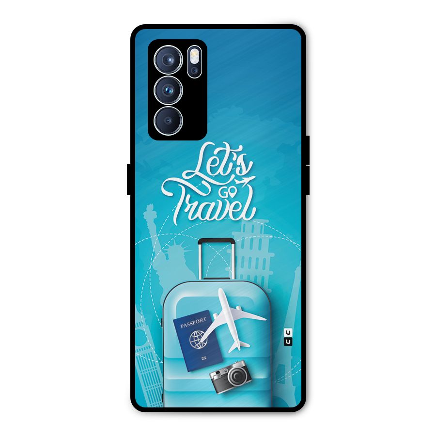 Awesome Travel Bag Metal Back Case for Oppo Reno6 Pro 5G