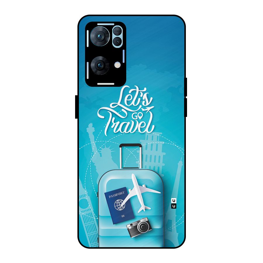 Awesome Travel Bag Metal Back Case for Oppo Reno7 Pro 5G