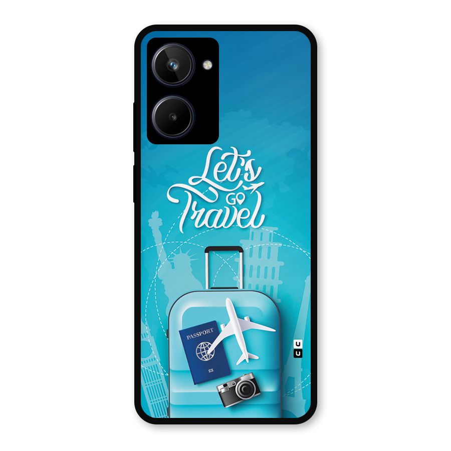 Awesome Travel Bag Metal Back Case for Realme 10