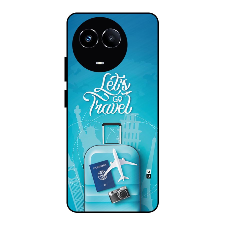Awesome Travel Bag Metal Back Case for Realme 11 5G