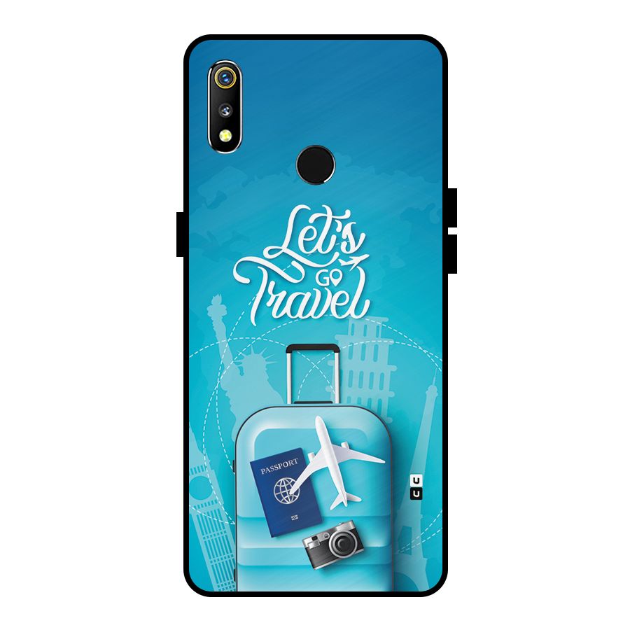 Awesome Travel Bag Metal Back Case for Realme 3i