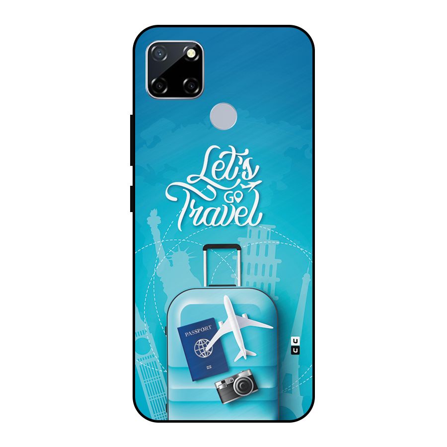 Awesome Travel Bag Metal Back Case for Realme Narzo 30A