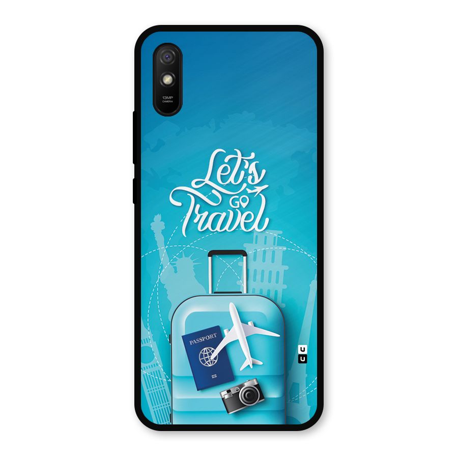 Awesome Travel Bag Metal Back Case for Redmi 9a