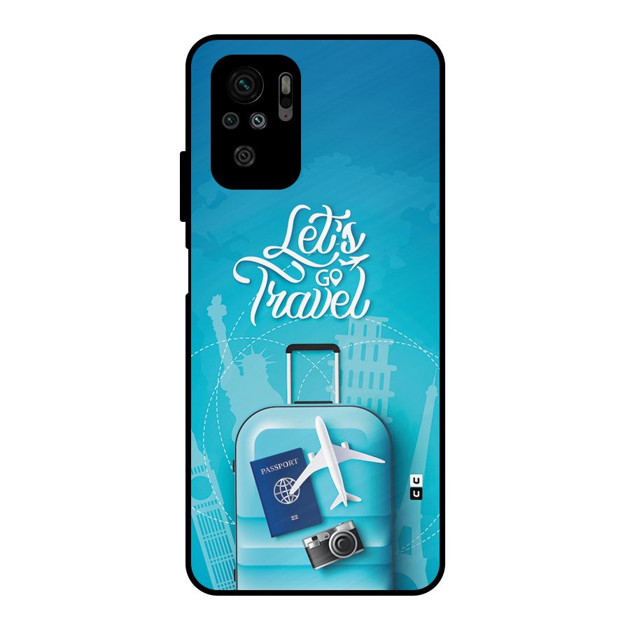 Awesome Travel Bag Metal Back Case for Redmi Note 10S