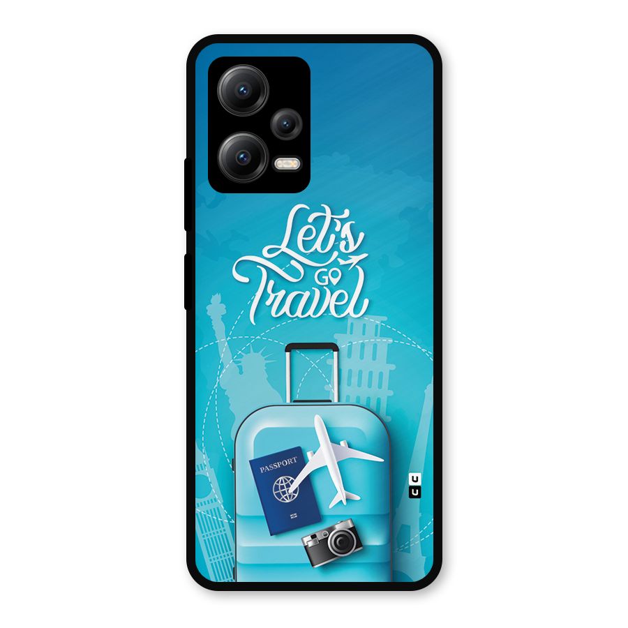 Awesome Travel Bag Metal Back Case for Redmi Note 12 5G
