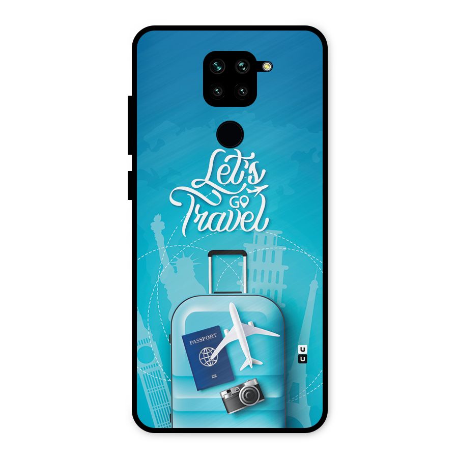 Awesome Travel Bag Metal Back Case for Redmi Note 9