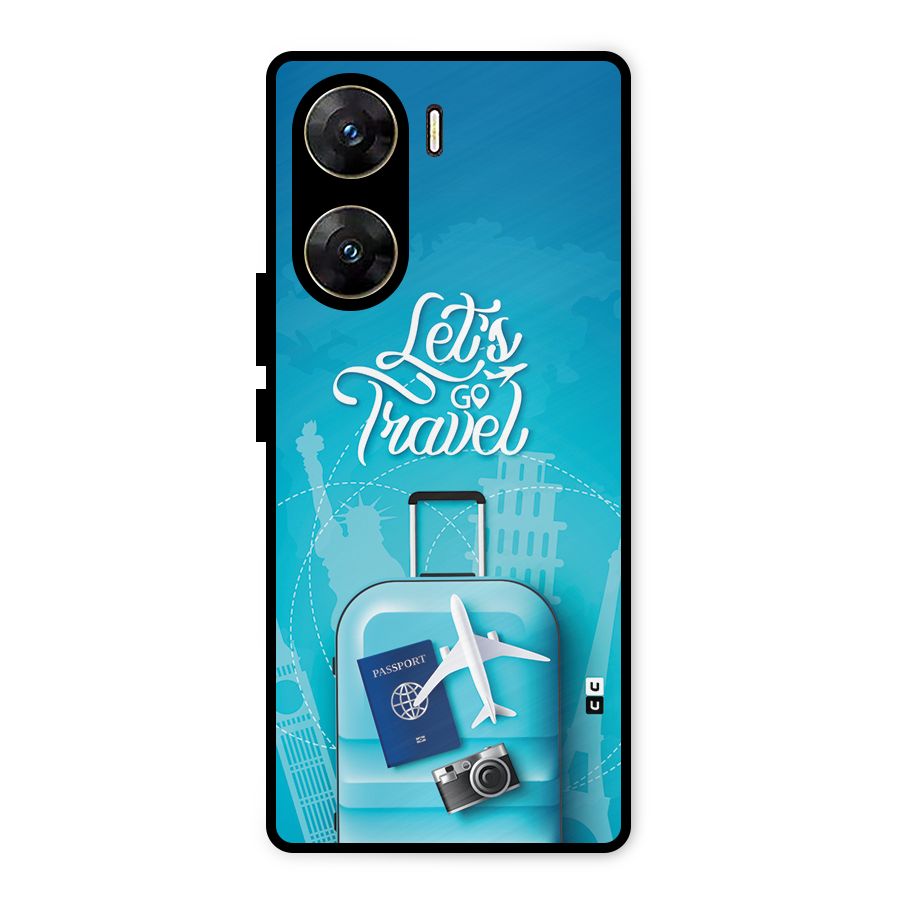 Awesome Travel Bag Metal Back Case for Vivo V29e