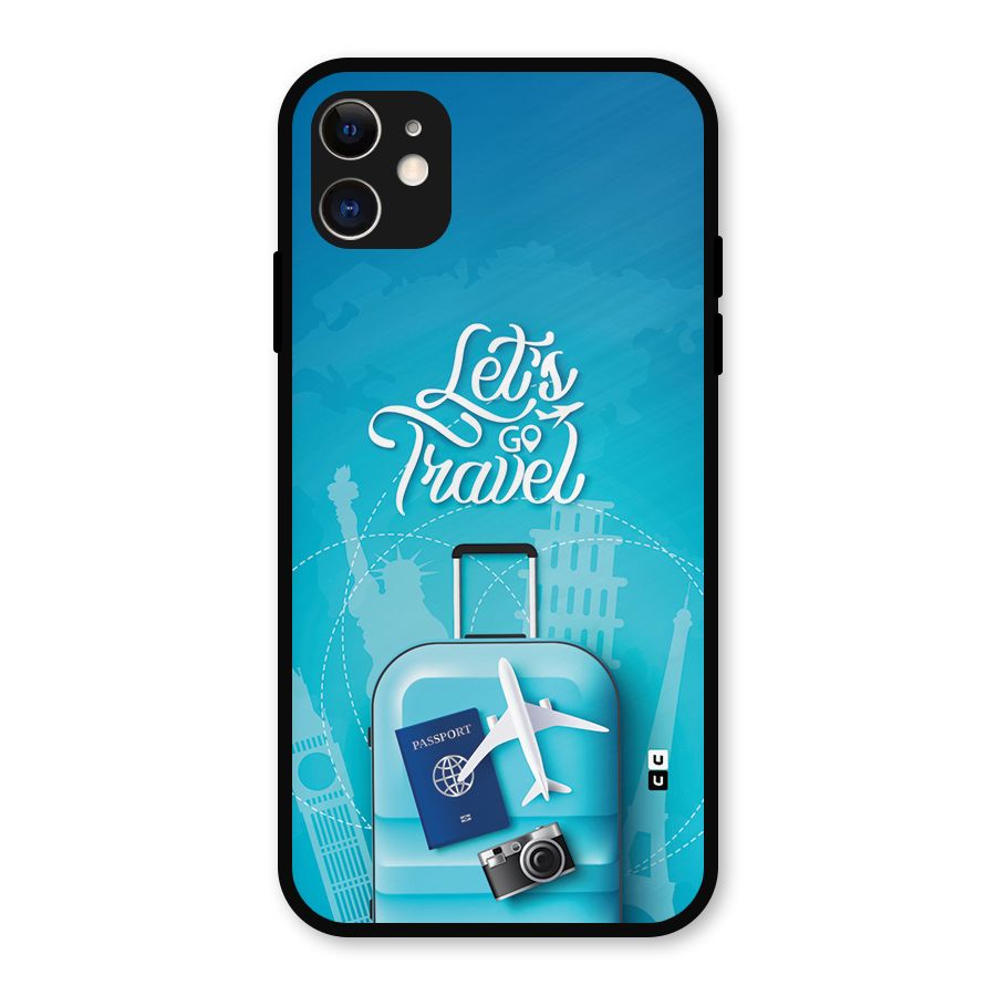 Awesome Travel Bag Metal Back Case for iPhone 11