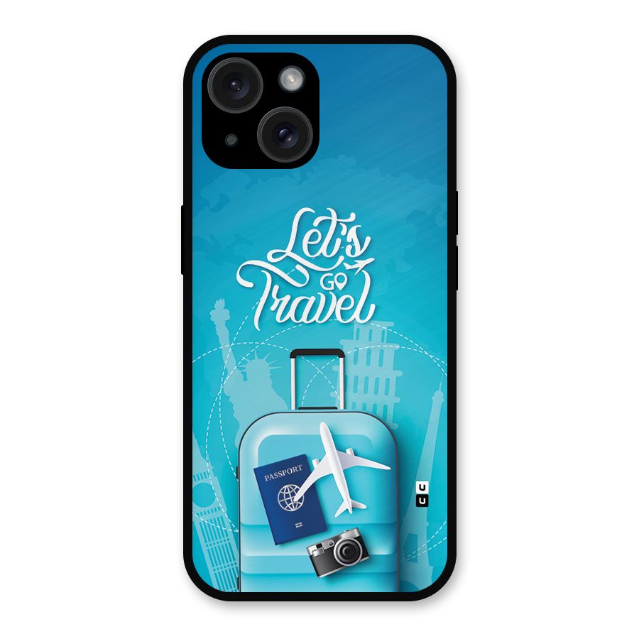 Awesome Travel Bag Metal Back Case for iPhone 15