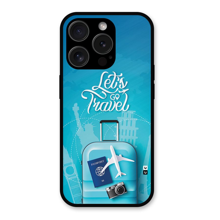 Awesome Travel Bag Metal Back Case for iPhone 15 Pro