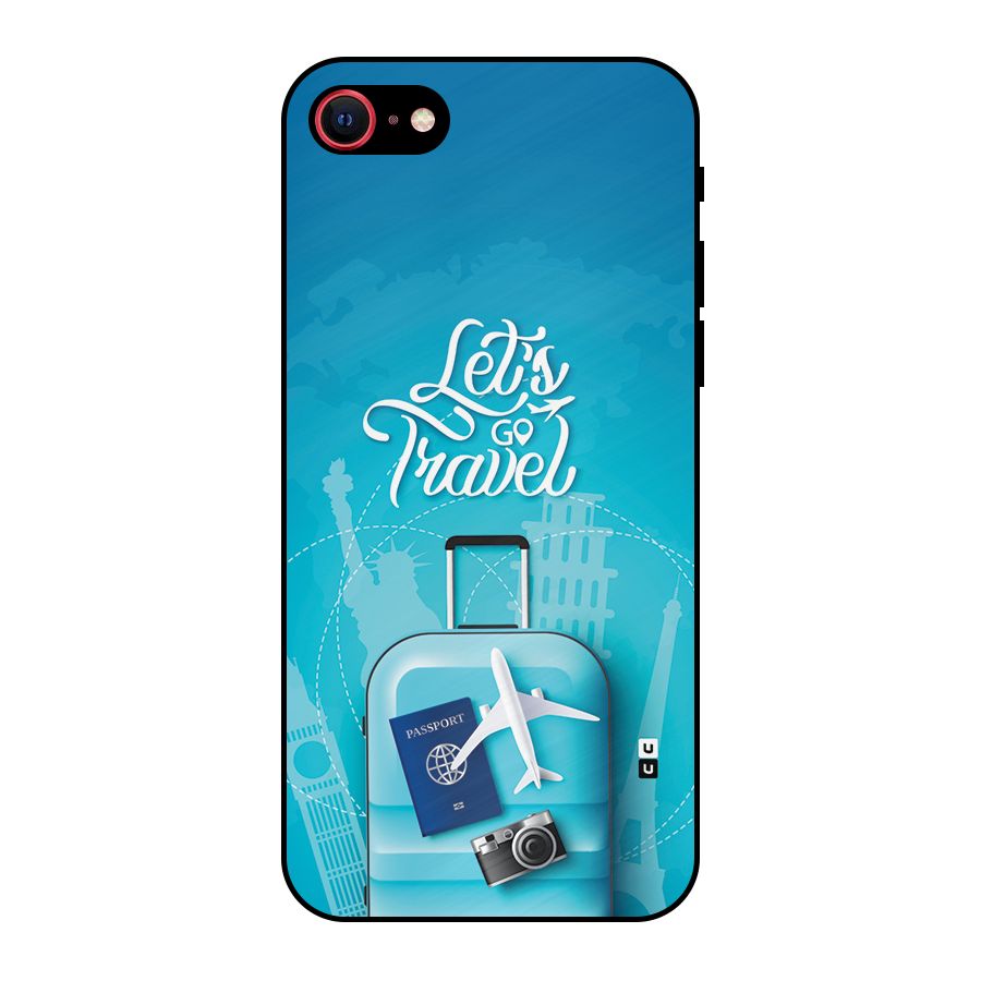 Awesome Travel Bag Metal Back Case for iPhone 8