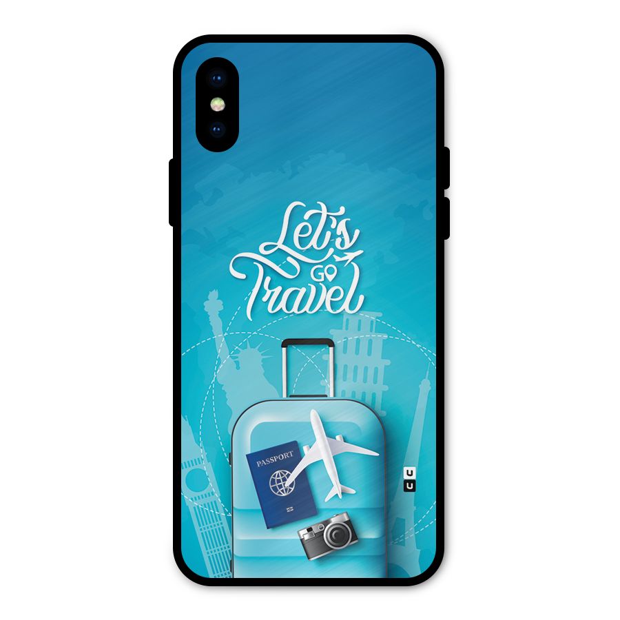 Awesome Travel Bag Metal Back Case for iPhone XS