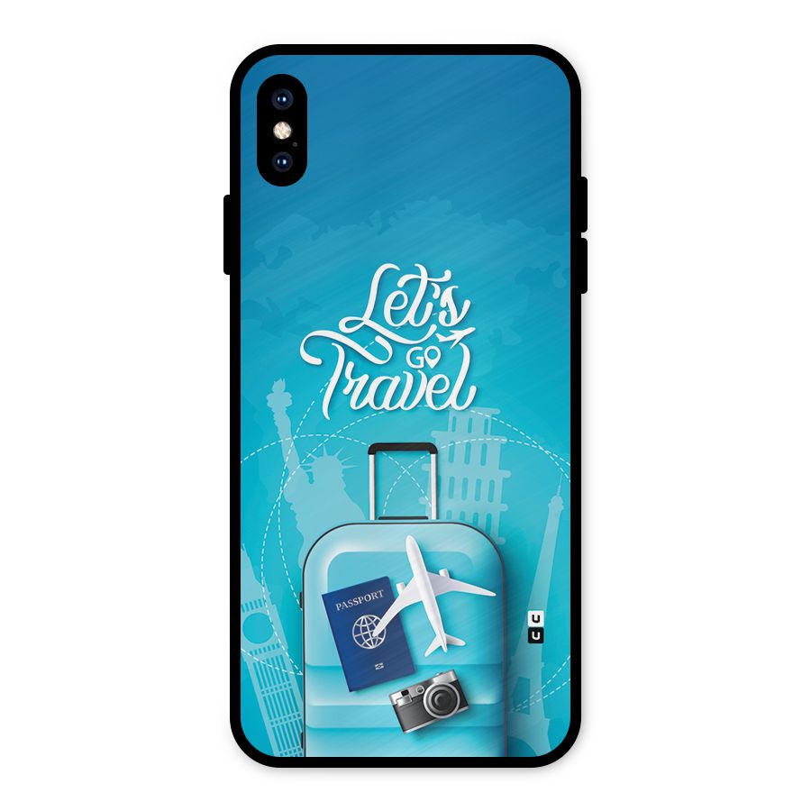 Awesome Travel Bag Metal Back Case for iPhone XS Max
