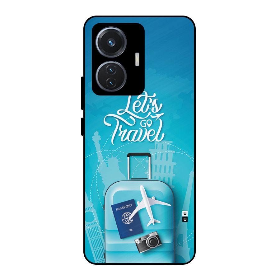 Awesome Travel Bag Metal Back Case for iQOO Z6 44W