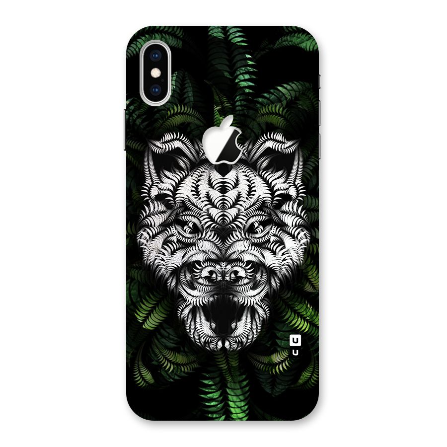 Aztec Art Tiger Back Case for iPhone XS Max Apple Cut
