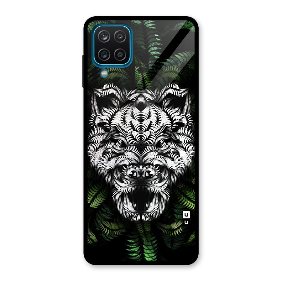 Aztec Art Tiger Glass Back Case for Galaxy A12