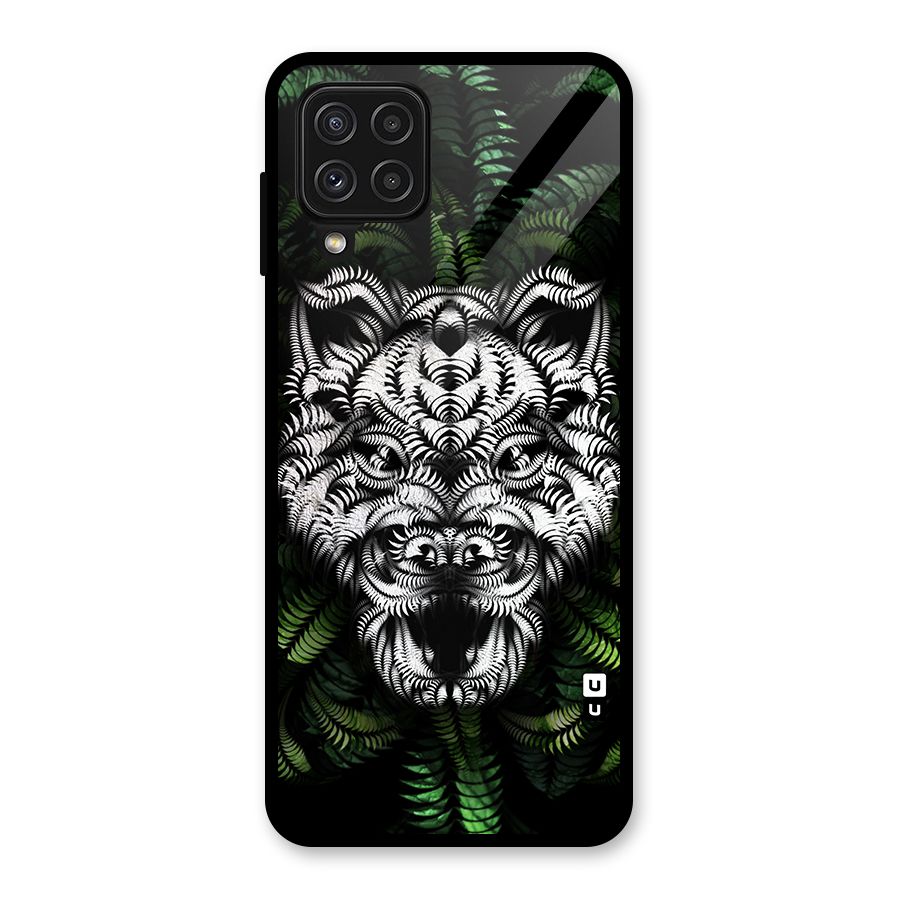 Aztec Art Tiger Glass Back Case for Galaxy A22 4G