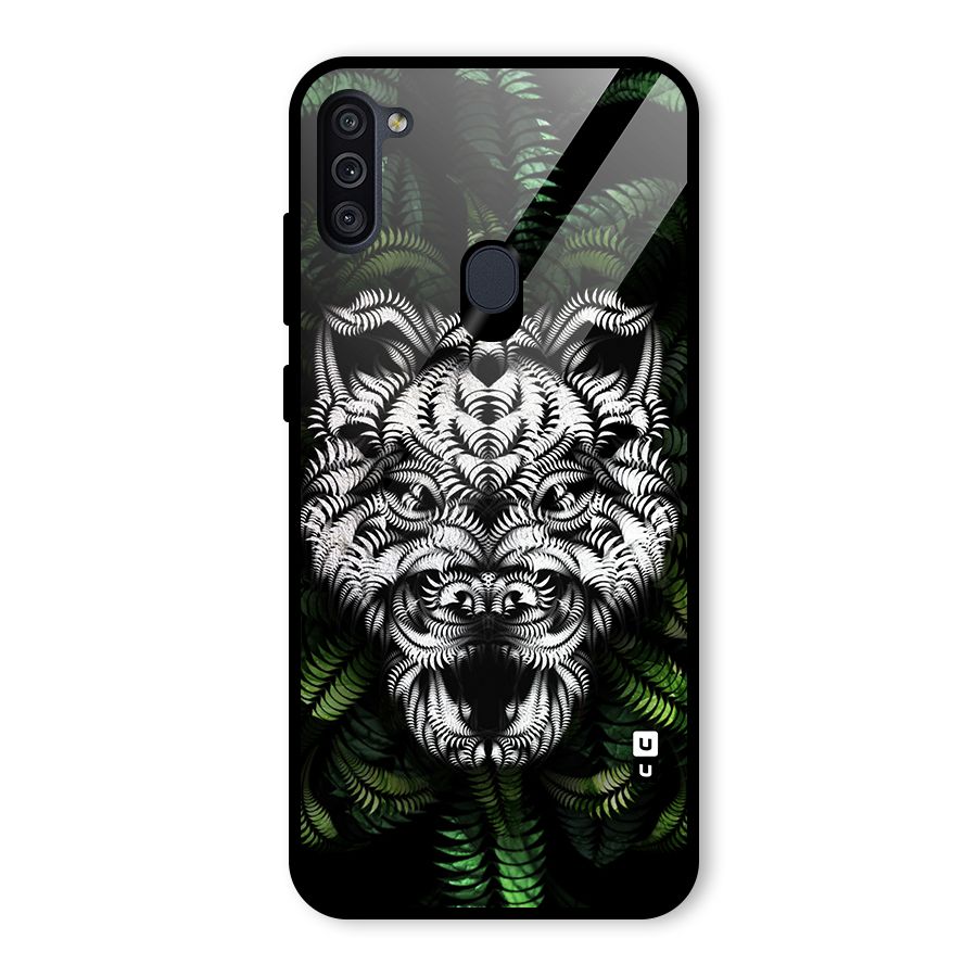 Aztec Art Tiger Glass Back Case for Galaxy M11